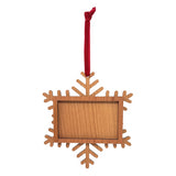 Christmas Snowflake Hanger Ornament L4 Wood 70 x 45mm Insert - Pack of 12