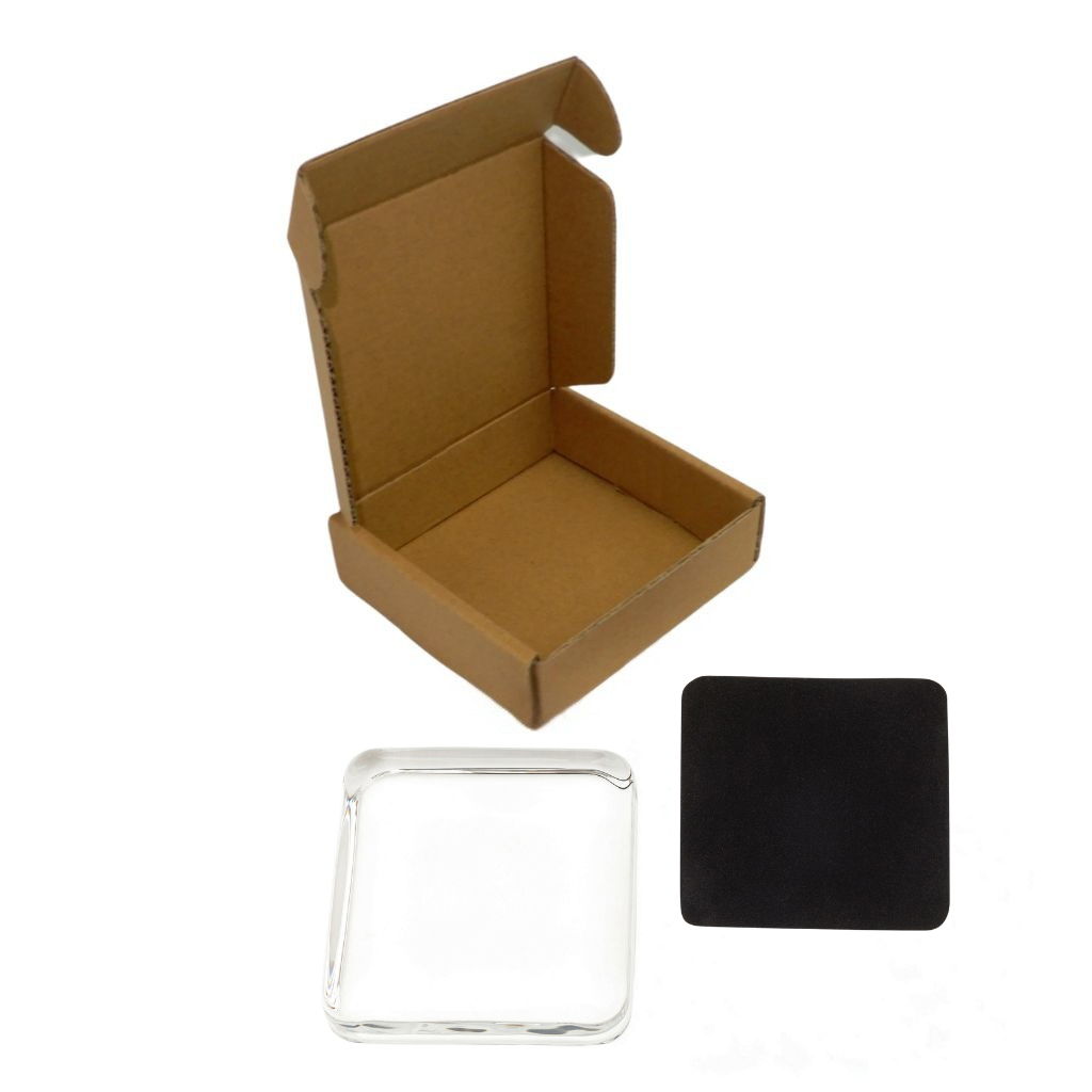 90mm Square Glass Paperweight Kit - Pack of 12